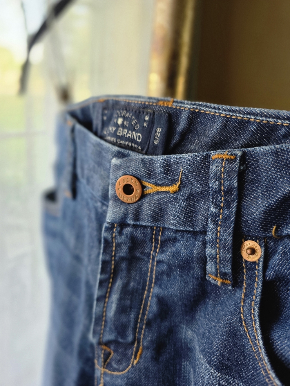 Lucky Brand Sweet Jean Crop Straight Leg Jeans Womens 6 28 Med‎ Wash Blue Denim - Picture 3 of 8